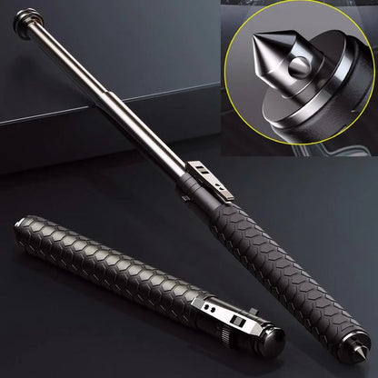Self-Defense Trekking Pole – Automatic Hiking Stick with Ergonomic Grip for Outdoor Safety