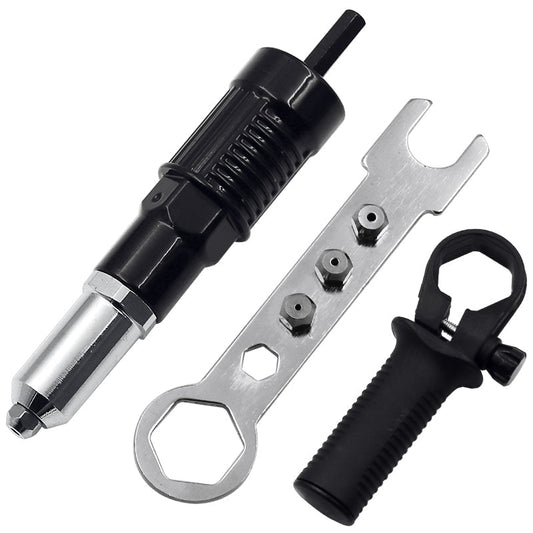 Rivet Gun Adapter Kit With Different Matching Nozzle Bolts