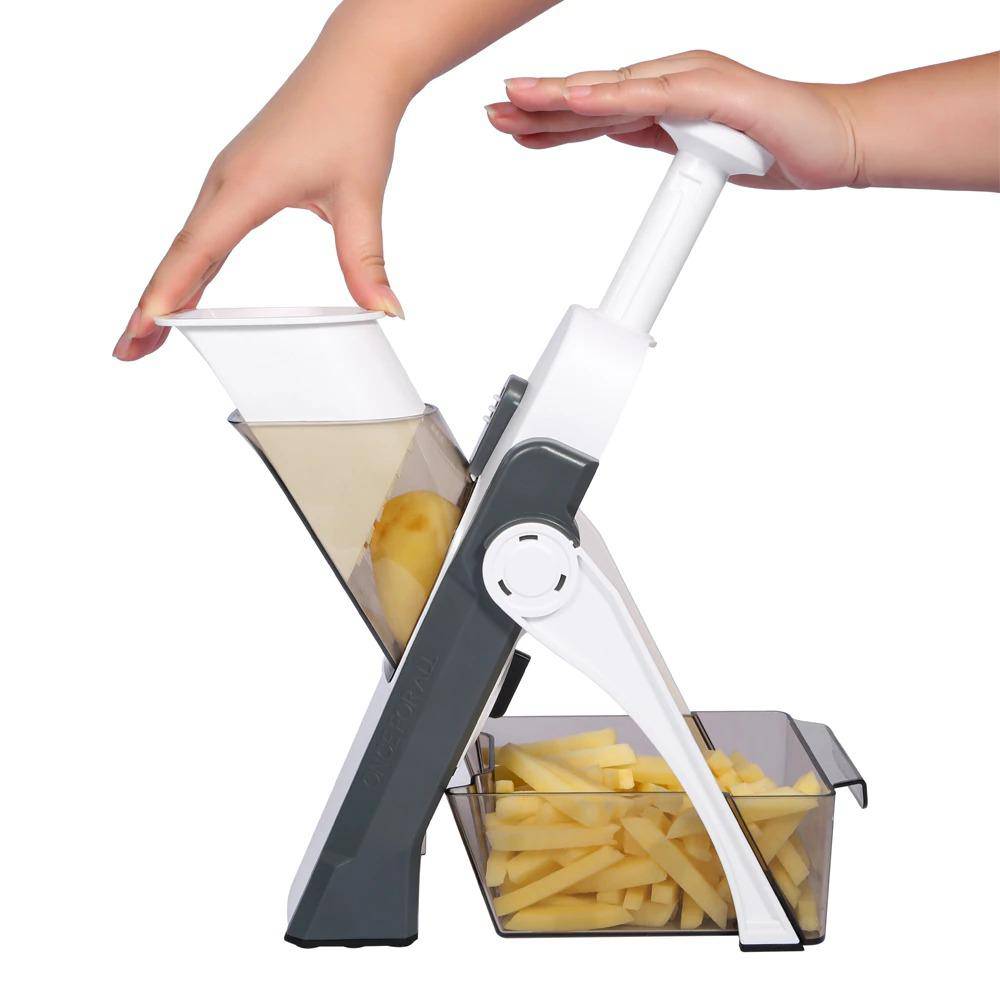 Vegetable Cutter Mandoline Slicer, ONCE FOR ALL. Food Chopper, Dicer Fruit, French Fry Julinner - SKINMOZ MARKET