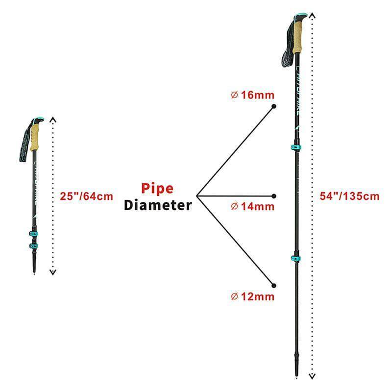 Walking Stick For Hiking : Carbon Fiber Trekking And Hiking Poles - SKINMOZ MARKET