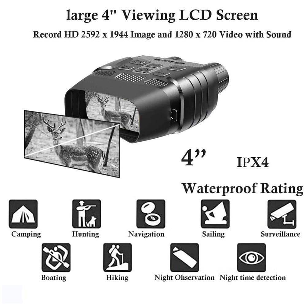 Digital Night Vision Infrared Binoculars for Complete Darkness HD Recording Camera Googles - SKINMOZ MARKET