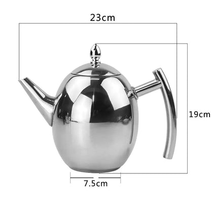Elegant stainless steel teapot