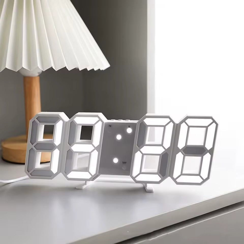 3D LED Digital Clock – Time Date & Temp Display for Home or Office