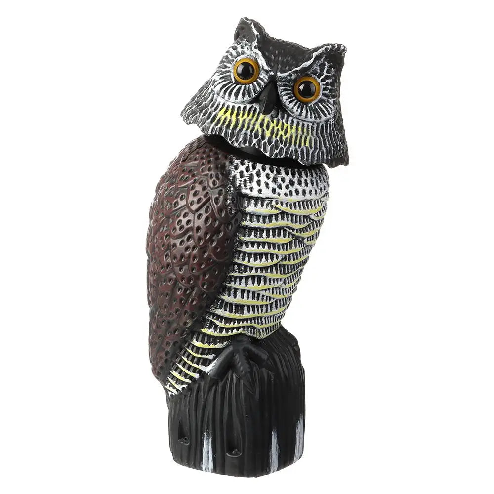Realistic Fake Owl Decoy With Rotating Head For Pest Control
