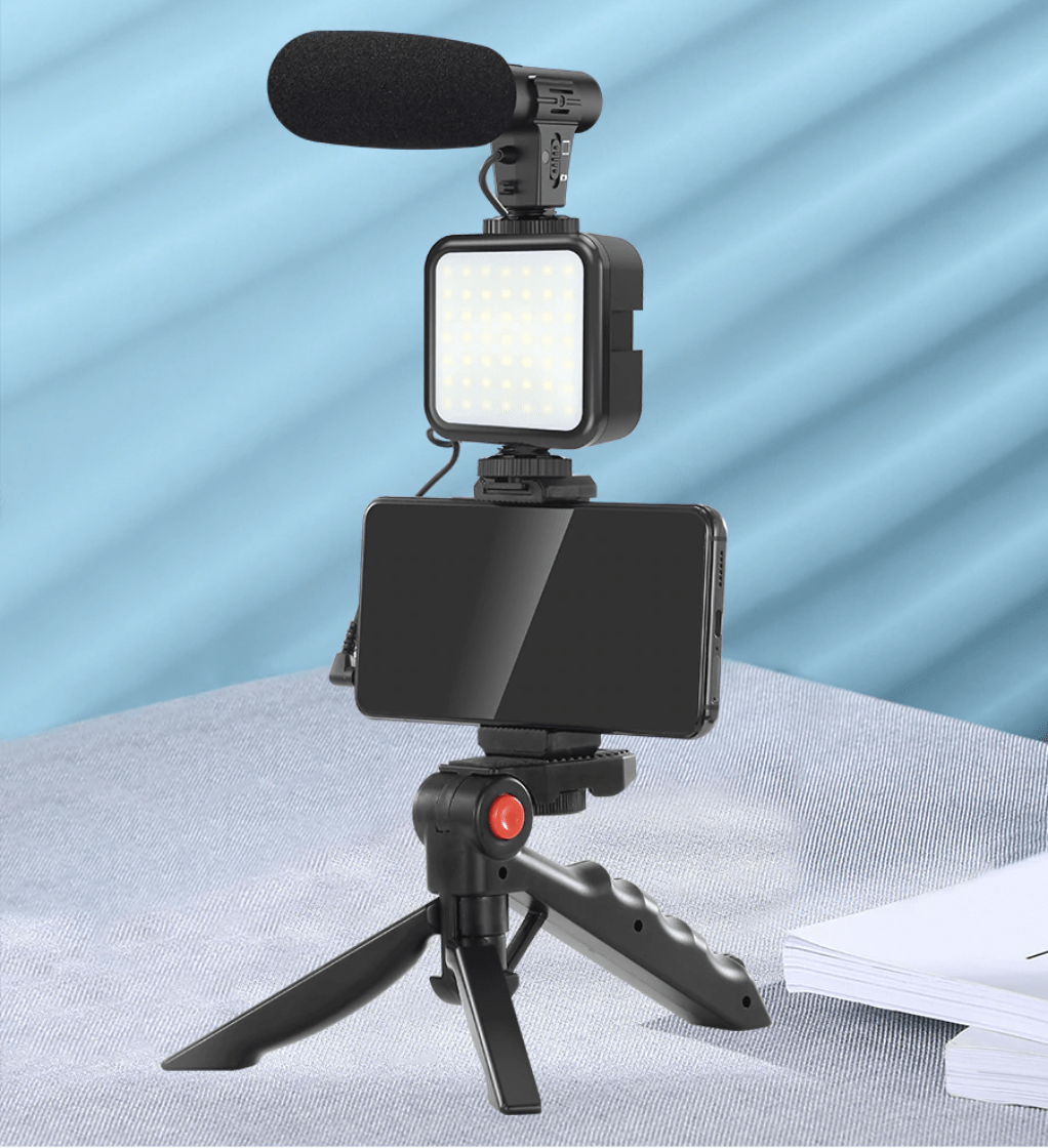 Tripod Stand with Phone Clamp Holder And Micro For Vlogging - SKINMOZ MARKET