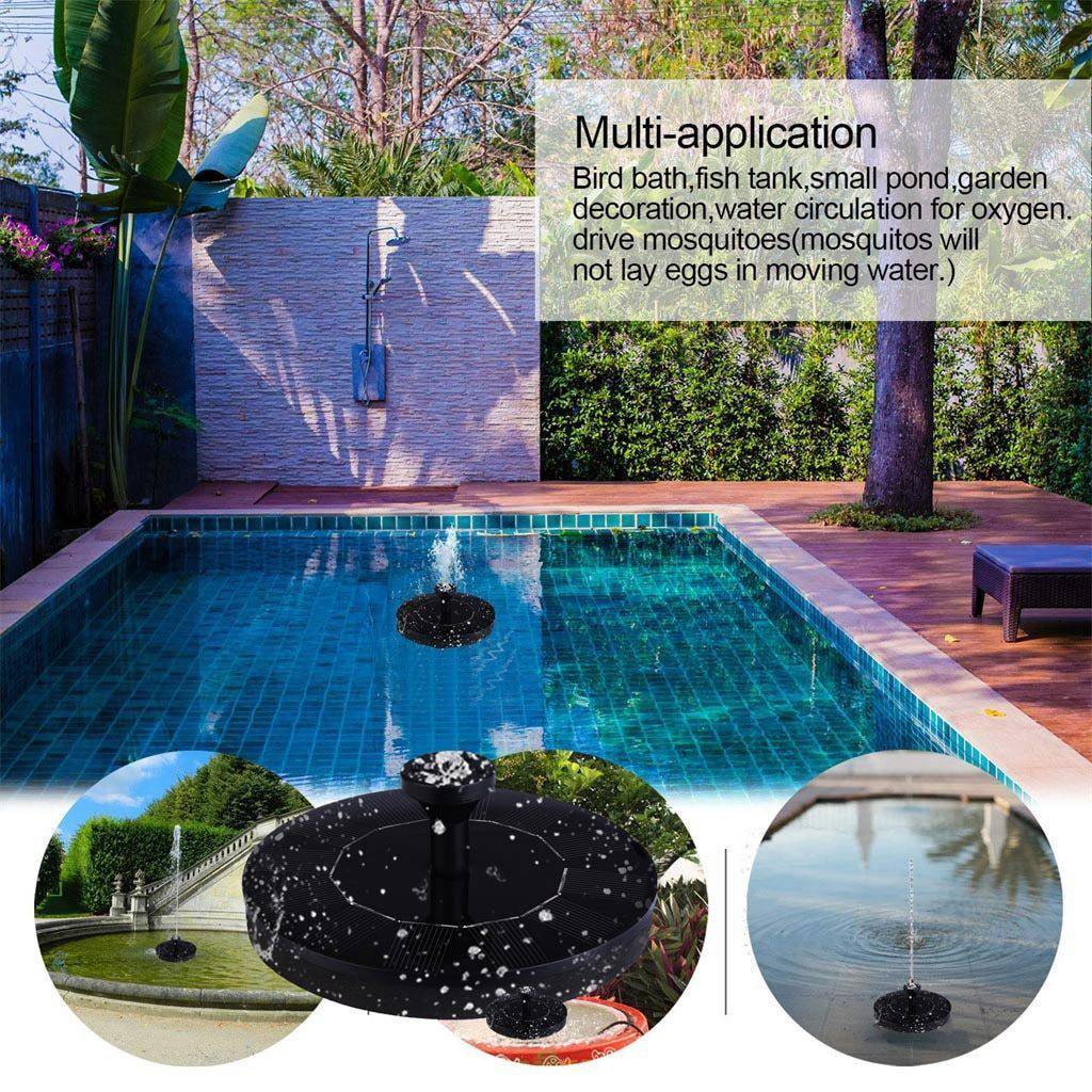 Bird Bath Garden Water Fountain Solar Powered - SKINMOZ MARKET