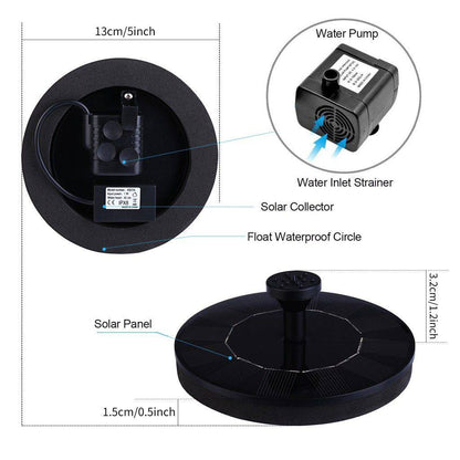 Bird Bath Garden Water Fountain Solar Powered - SKINMOZ MARKET