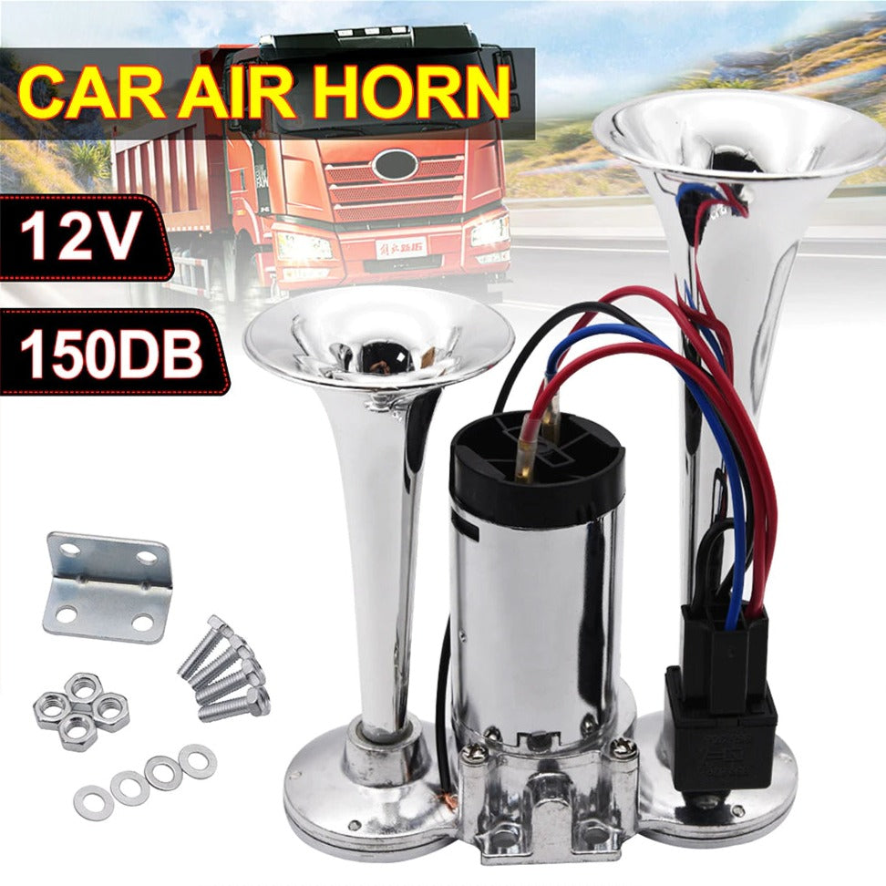 Car Electric Dual Horn Truck Boat Train Speaker: Loudest Trumpets 600DB - SKINMOZ MARKET