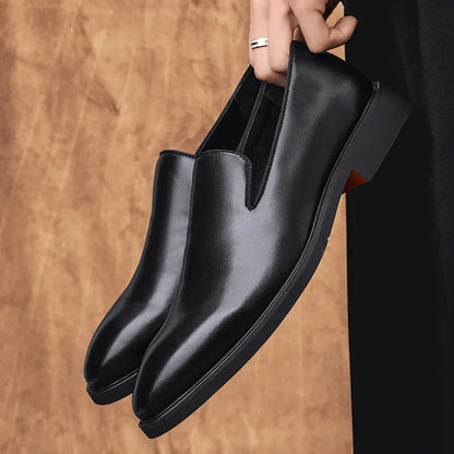 Men's Vintage Leather Dress Shoes Red Bottom Shoes