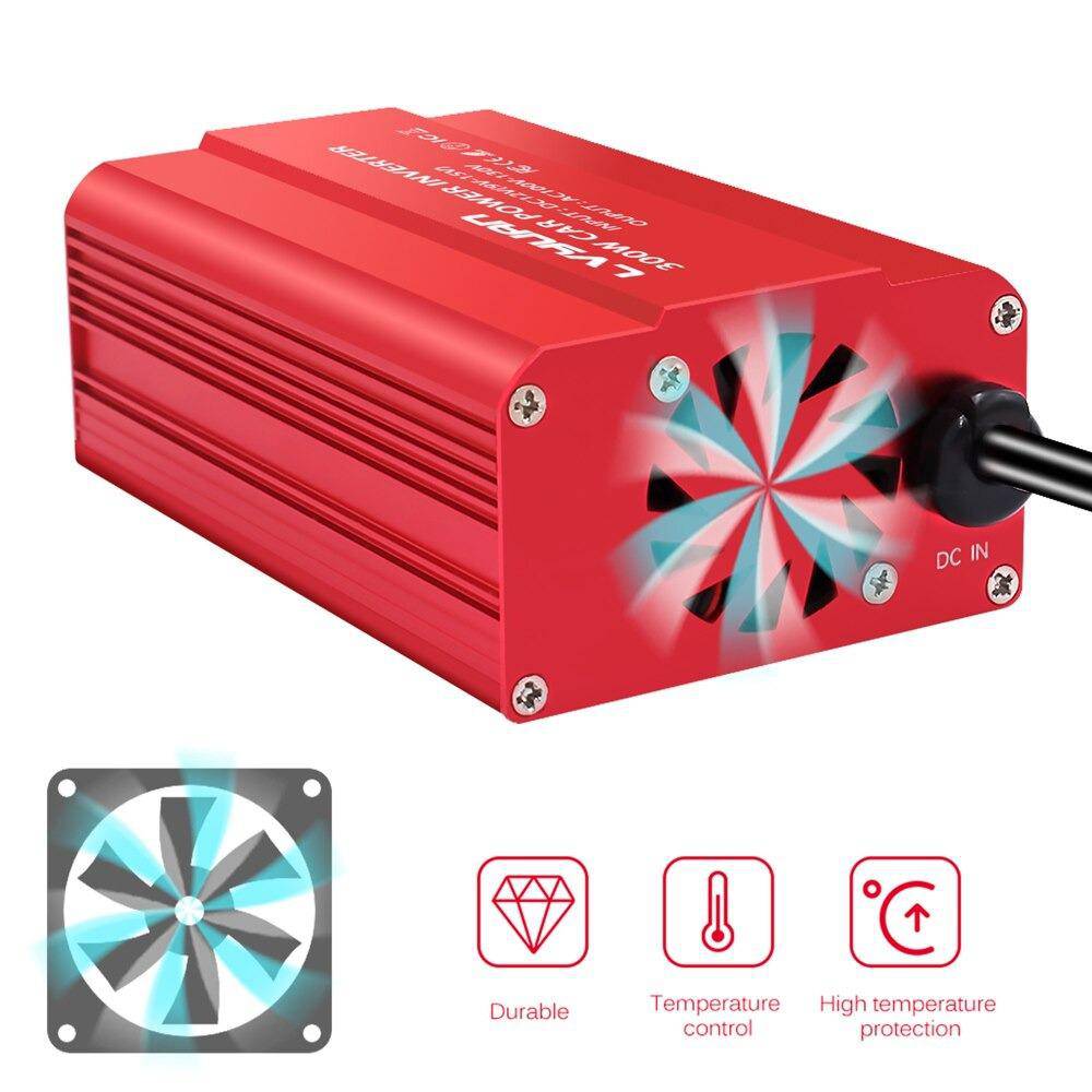 300W Car Power Inverter Adapter 12V to 110V AC with 4.2 A Dual USB - SKINMOZ MARKET