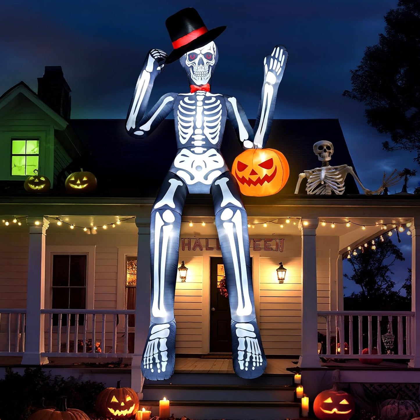 Giant XL 12 Ft Halloween Skeleton Decoration