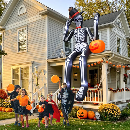 Giant XL 12 Ft Halloween Skeleton Decoration