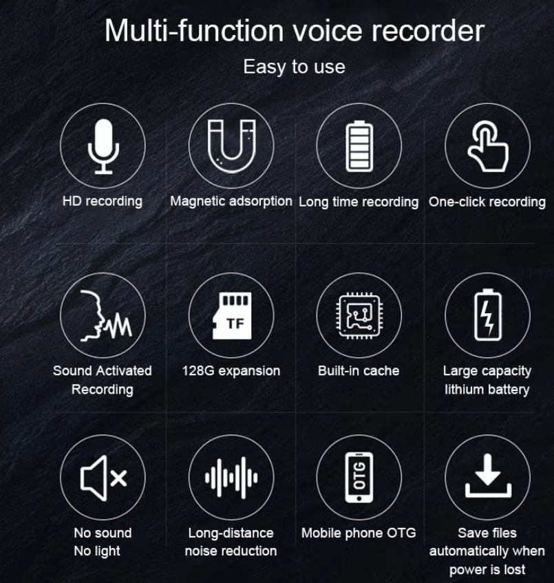 Mini Voice Recorder - #2025 Upgraded Mini Recorder 4 GB Storage