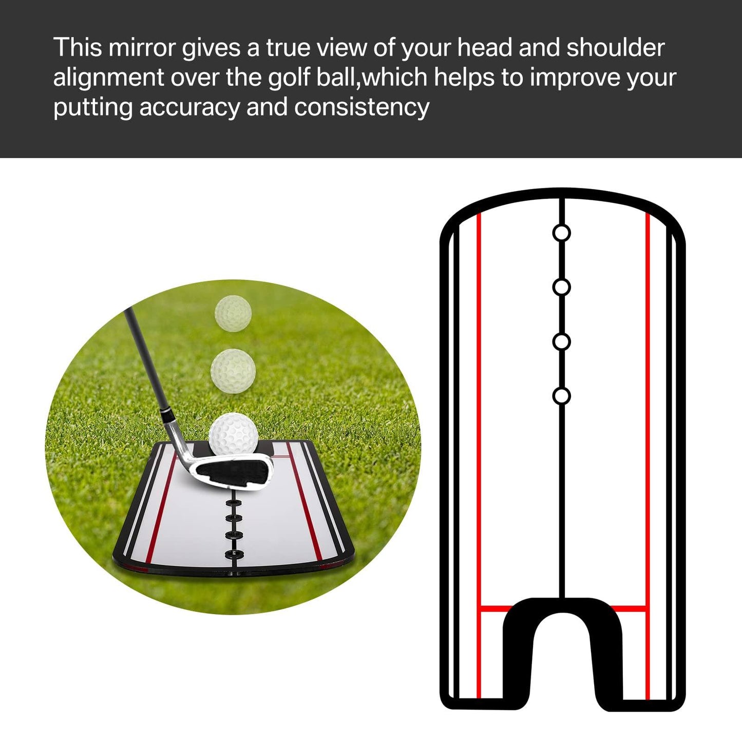 Golf Putting Alignment Mirror: Golf Portable Swing Training Aids - SKINMOZ MARKET