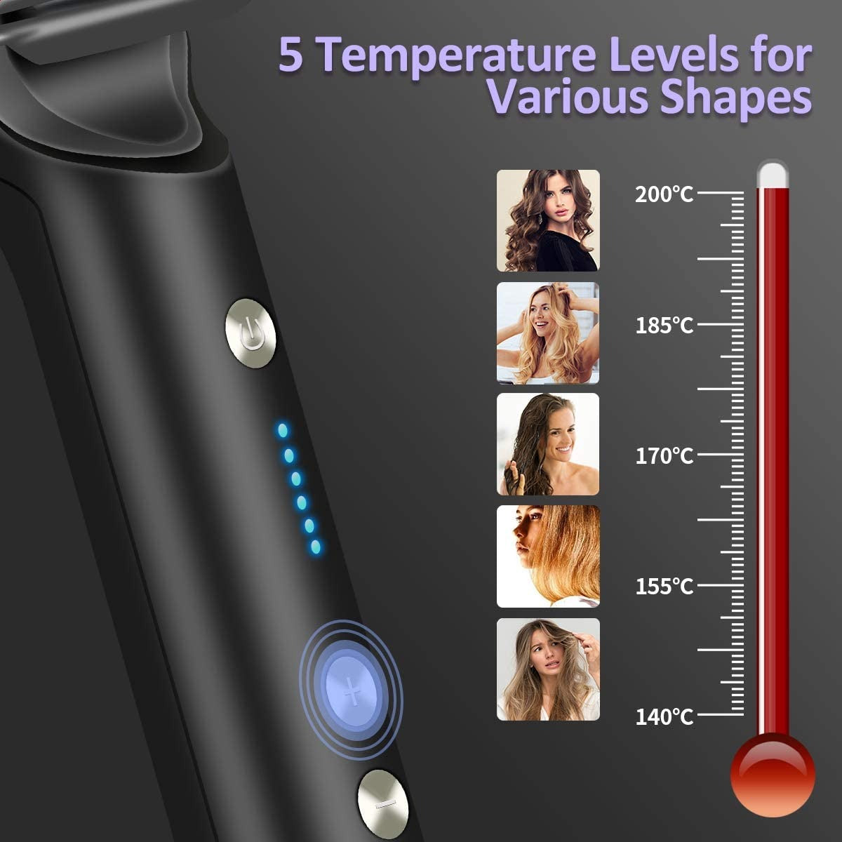 Hair Straightener Brush Electric - Hair Curler, Straightening And Heated Brush - SKINMOZ MARKET