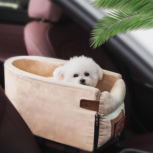 Pets Car Armrest Seat - Luxury Microfiber Console Dog & Cat Car Seat - SKINMOZ MARKET