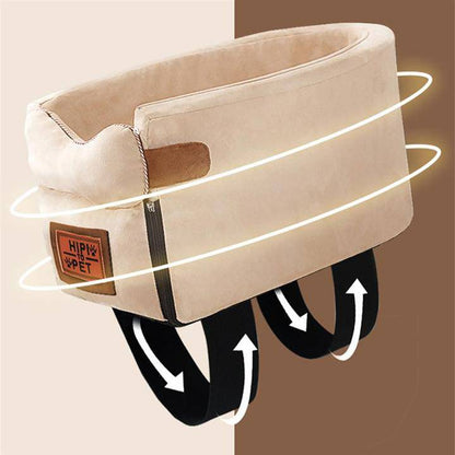 Pets Car Armrest Seat - Luxury Microfiber Console Dog & Cat Car Seat - SKINMOZ MARKET