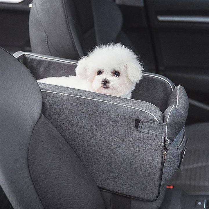 Pets Car Armrest Seat - Luxury Microfiber Console Dog & Cat Car Seat - SKINMOZ MARKET