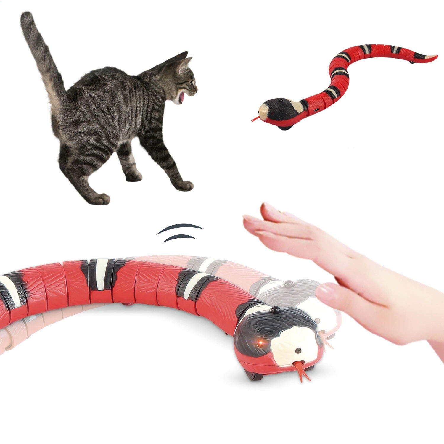 Snake Cat Toy - Interactive Rechargeable Snake Toy - SKINMOZ MARKET