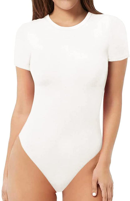 Tshirt Bodysuits: Fits Everybody Women's Round Neck T-shirts All Colors - SKINMOZ MARKET