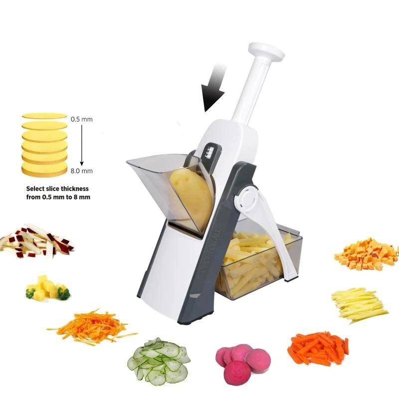 Vegetable Cutter Mandoline Slicer, ONCE FOR ALL. Food Chopper, Dicer Fruit, French Fry Julinner - SKINMOZ MARKET